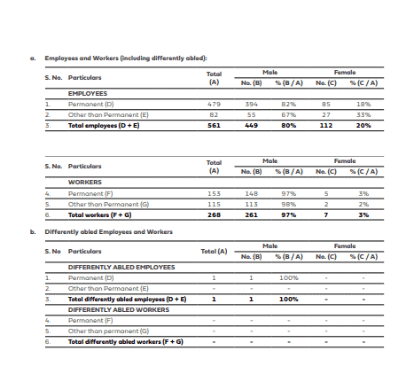 Employees Details as at the end of Financial Year