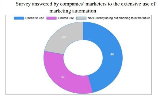 Survey answered by companies’ marketers to the extensive use of
marketing automation
