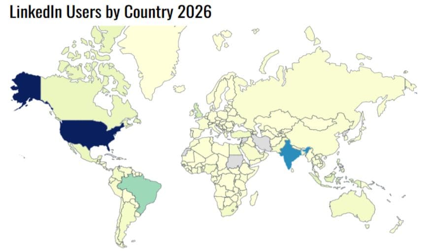 LinkedIn Users By Country