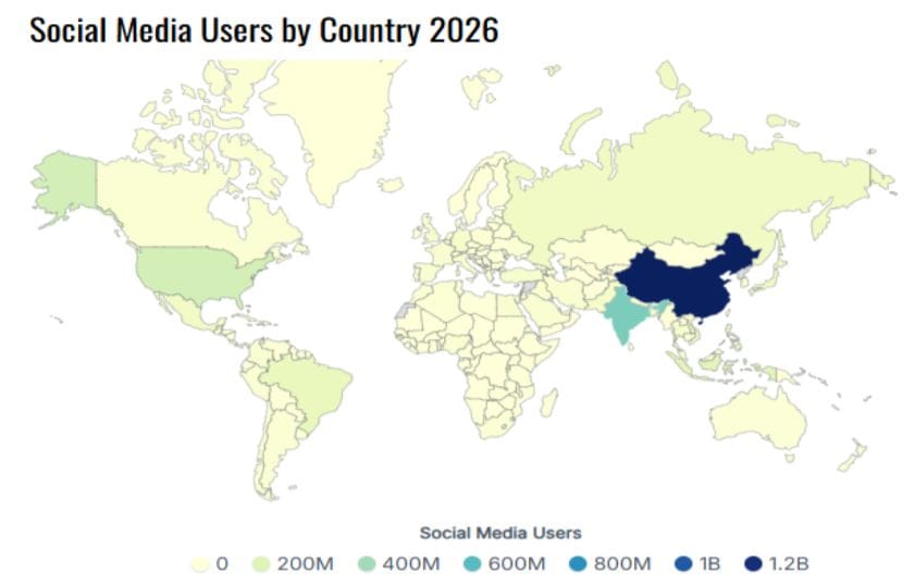 Social Media Users by Country 2026