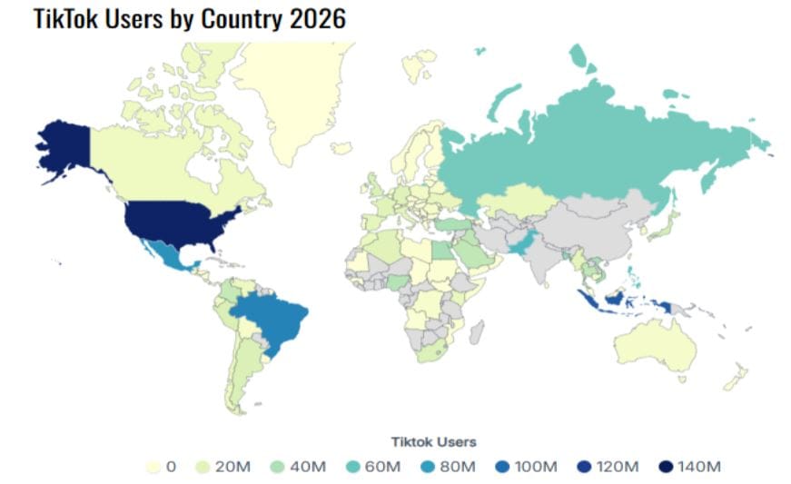 TikTok Users by Country 2026